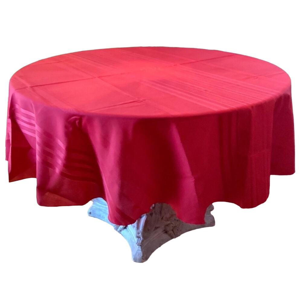 RED 70" Round Tablecloth (Seats 6 to 8)